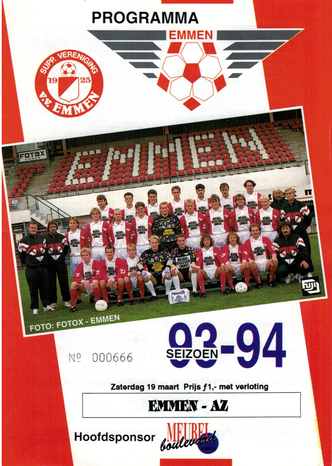 AZ Programma 19-maa-1994 Emmen uit